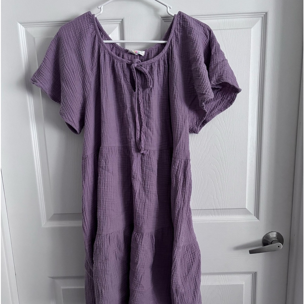 Purple gauze dress